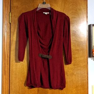 Dark red cardigan